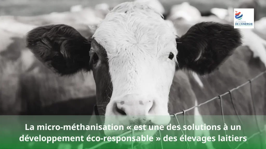 La micro-méthanisation « est une des solutions à un développement éco-responsable » des élevages laitiers