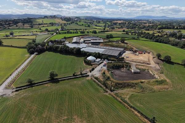 Aerial view of Rosconnor Dairies with its Biolectric digester